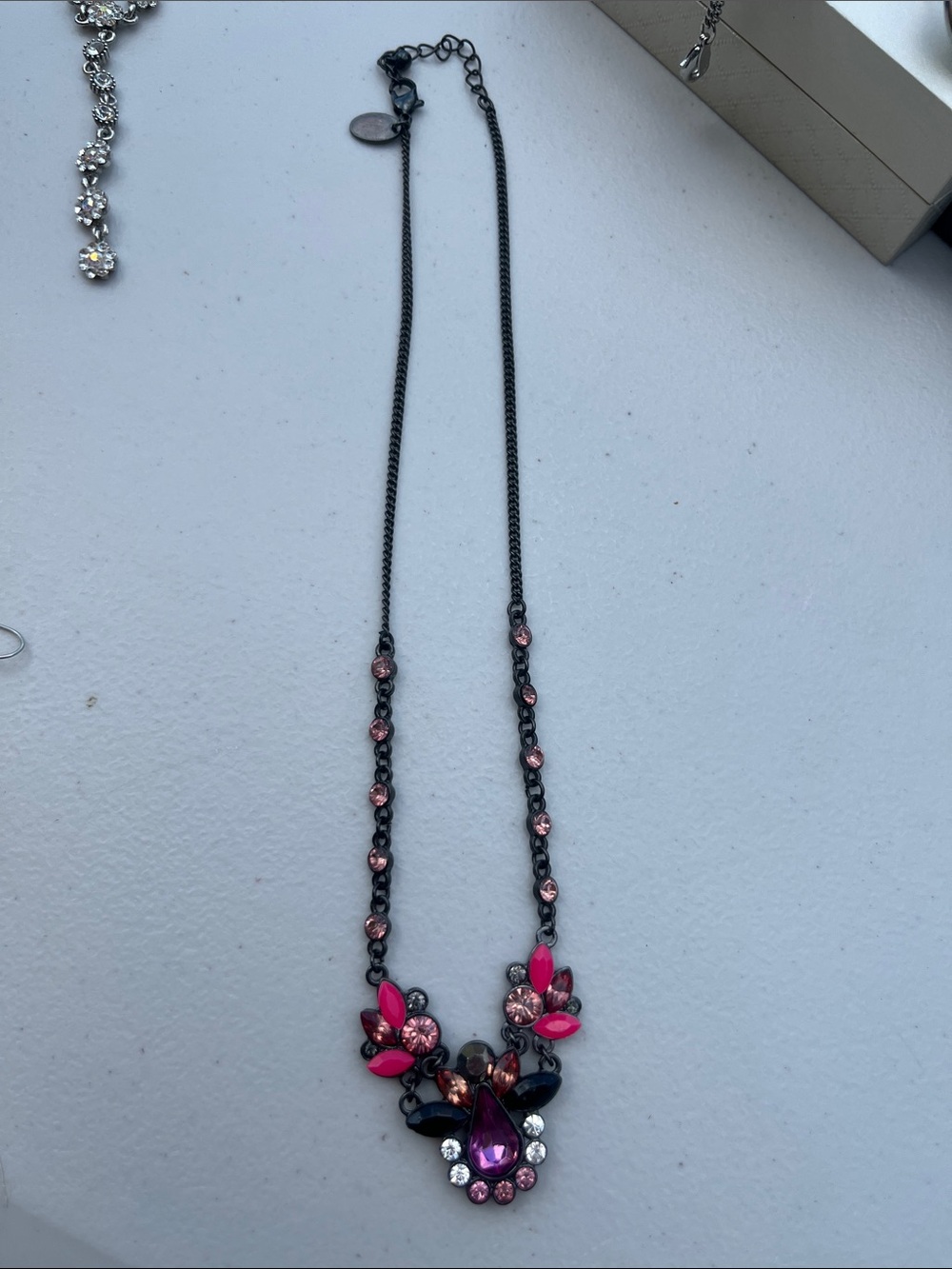 Pink Crystal Pendant Necklace - Women Jewelry